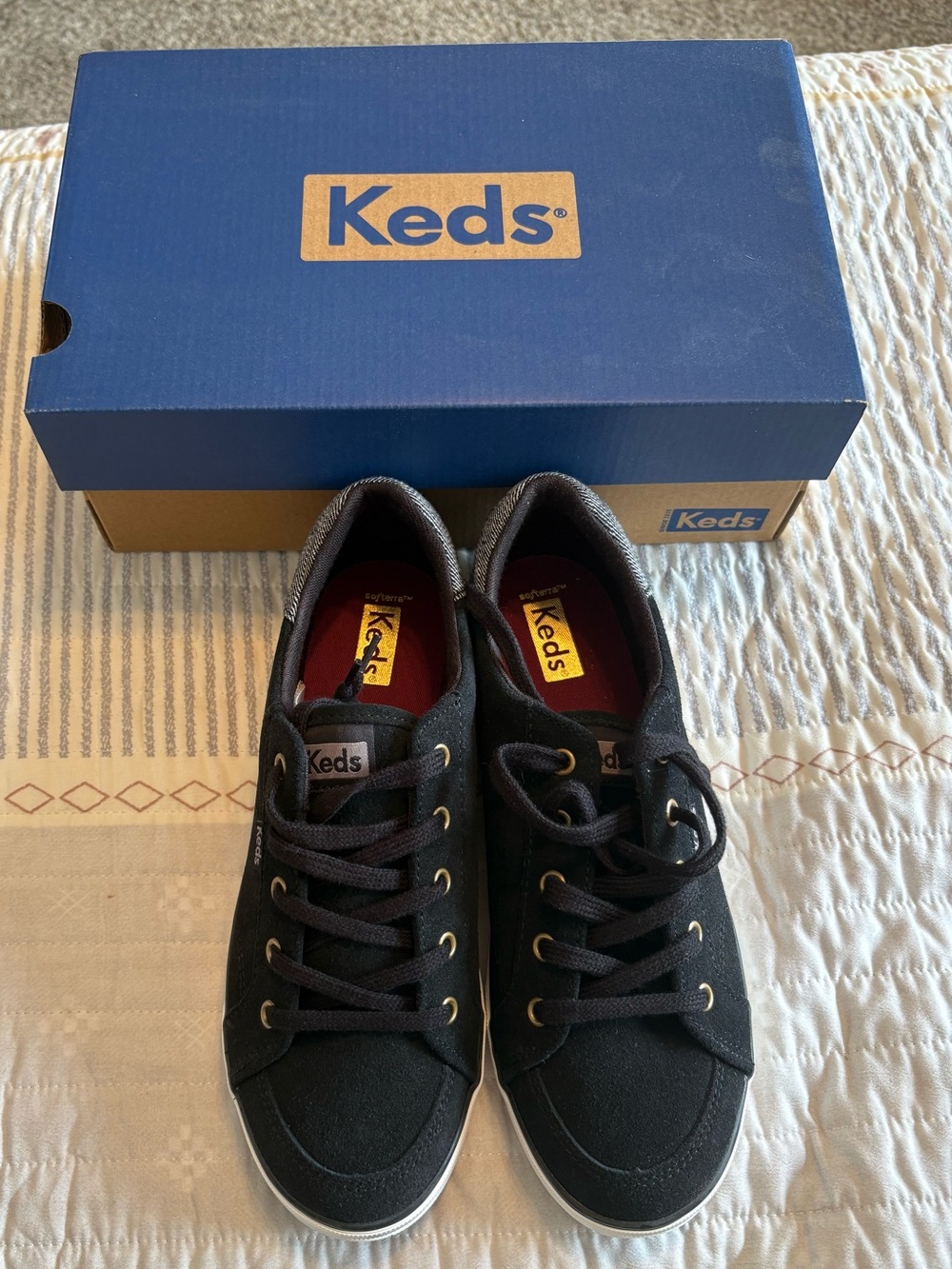Keds Center III Black Suede Women’s Sneakers size 7.5 BNIB